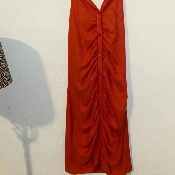 JAMIE LAYLA Petite Ruched Halter Open Back Bodycon Dress Size PL - Picture 4 of 9